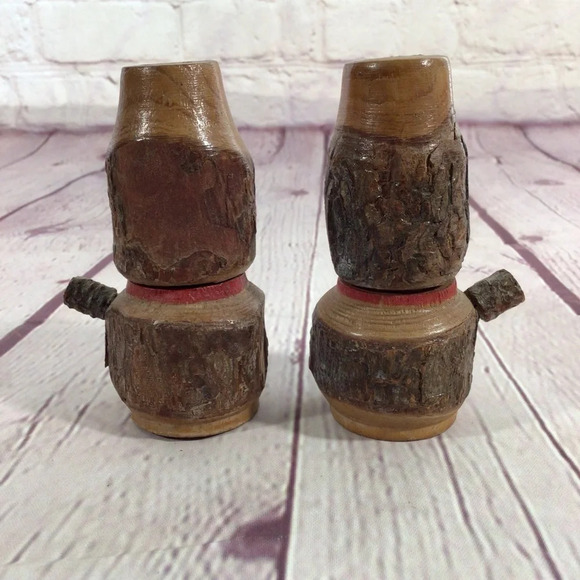 Vintage Wood Lantern Souvenir Philadelphia Zoo Salt and Pepper Shaker Pa… - Picture 3 of 7